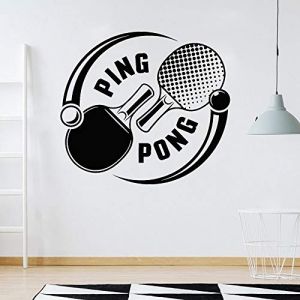 NSRJDSYT Sport Stickers Muraux Jeux De Tennis De Table Ping-Pong Raquette De Sport Vinyle Sticker D&eacute;coration de La Maison Salle d'exercice Chambre Ado 92x84cm (SxMingShang, neuf)