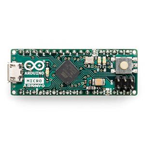 Arduino Micro with Headers [A000053] - Carte compacte avec microcontrôleur ATmega32U4, Compatible avec Arduino IDE, idéale pour projets électroniques, Robots, appareils embarqués et Applications DIY. (ARDUINO, neuf)