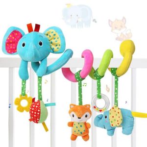 Ballery Jouets D'éveil Bebe 0 3 6 12 Mois, Spirale D'activité Bebe, Poussette a Suspendre pour Berceau Landau Lit, Jouet de Peluche Hochets Cadeau pour Nourrissons Garçon Fille (Ballery EU, neuf)