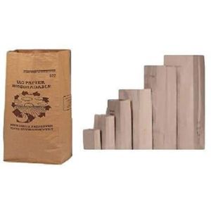 lot de 2 Sacs 60 Litres 1 FEUILLE déchets verts et organiques en papier kraft biodégradable compatible compost , petit sac pour dechets verts , sac jardin ramassage herbe, végétal compostable pour des poids légers et matiére non pointue (solutions-imprime