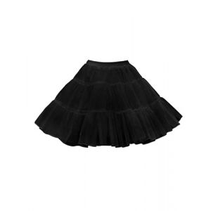 Vlazom Jupon Femme Court Jupon sous Robe de Mariée pour Robes de Mariée Jupe Tulle Vintage Fond de Robe A-Ligne Tutu，Noir，2XL-3XL (Vlazom, neuf)