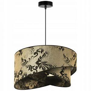 Light-Home Abat Jour Suspension Luminaire Lustre Industriel Milan - Moderne Abat Jour Plafond pour Chambre Salon et Cuisine - en Metal (Noir et Jaune) (Light-home, neuf)