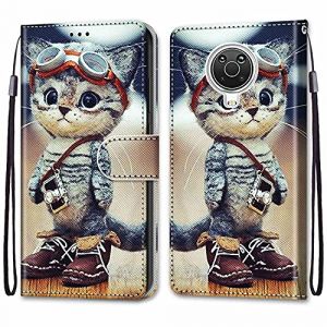 Mo-Somnus Coque pour Nokia 6.3/ Nokia G20/ G10, Etui en Cuir PU Portefeuille Housse Coque avec 360 Degr&eacute;s Silicone Antichoc Protection Cover Cuir Pochette Magn&eacute;tique und Flip B&eacute;quille (Chat 1) (Mo-Beauty EU Store, neuf)