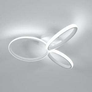 Mckalen Plafonnier LED Lampe de plafond, 34W 3825LM Ovale Luminaire LED Moderne, Blanc Luminaire Plafonnier en Acrylique pour Couloir Coucher Salon Salle de Bains Cuisine, Blanc Froid 6500K, 42CM (Chuang Security Technology, neuf)