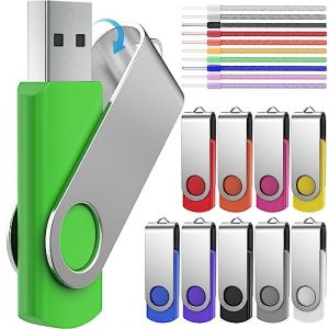 FEBNISCTE Lot de 10 Cl&eacute; USB couleur mixte 1 Go 2 Go 4 Go 8 Go 16 Go Cl&eacute; USB multicolore. 4 Go Multi Colors (changshaxingruidakejiyouxiangongsi, neuf)