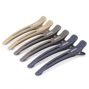 AIMIKE 6pcs Pince Crocodile Cheveux, Pince Cheveux Antid&eacute;rapante Sans Trace, Pinces Cheveux Femme Pour Sectionnement Coupe, Pince &agrave; Cheveux &agrave; Bec de Canard Pratiques, Pince Cheveux Coiffeur, Neutre (AIMIKE Store, neuf)