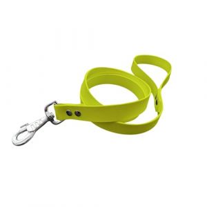 Laisse pour Chien en matière BioThane, Largeur 25 mm (Jaune Fluo) (L'Atelier du Fourmilier, neuf)