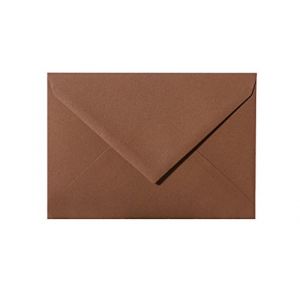Paper24 Lot de 25 enveloppes B6 à fermeture humide 120 g/m² - 12,5 x 17,5 cm - Pour mariage, anniversaire, bricolage - Couleur chocolat (paper24, neuf)