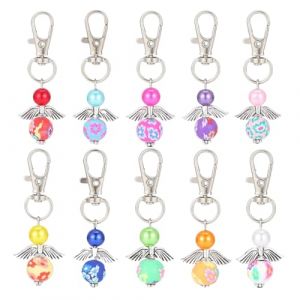 10 pièces Porte-clés Ange,Ange Gardien Porte Bonheur,Ange Gardien Porte-clés,Ange Gardien Bijoux,Pendentif de Baptême,Cadeaux de Bapteme, cadeau de mariage (candy27seven, neuf)