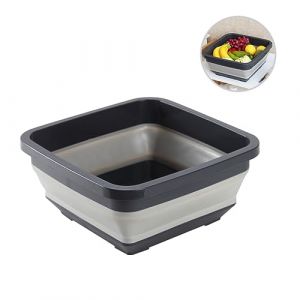 Homoyoyo Bassin Rétractable pour Lavage Bassine Portable pour Camping Voyage et Usage Domestique Design Antidérapant et Économiseur Espace pour Fruits et Légumes (S Wisdom HF, neuf)