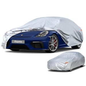 Kayme Bâche Voiture Étanche Respirante, 6 Couches Housse de Protection Coupé Extérieur Contre Pluie Soleil Poussière, Compatible avec Porsche 718, Nissan 350z/370z, BMW Z4 etc. Jusqu'à 450 cm. (kayme car covers shop, neuf)