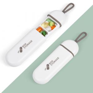Fefod Pilulier Portable, Petit Forme USB Pilluliers Journalier, Pilulier Avec 3 Compartiments, Plastique Bo&icirc;tes &agrave; Pilules, Distributeur De Pilules M&eacute;dicaments Pour Vitamines Suppl&eacute;ments Et M&eacute;dicaments (Fefod Direct, neuf)