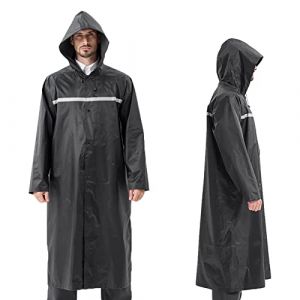 Pahajim XXL Poncho Pluie imperm&eacute;able, Unisexe Long R&eacute;utilisable Veste, Cape de Pluie Reflechissant Poncho Respirant avec Capuche et Manches en Plein Air Camping Randonn&eacute;e Cyclisme Moto (Pahajim, neuf)