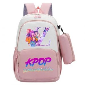 G&eacute;n&eacute;rique Sac &agrave; dos K-Pop Demon Hunters Sacs d'&eacute;cole K POP Hunters Huntrix Anime Rumi/Mira/Zoey Imprim&eacute;s de personnages de Films Sac &agrave; dos Imperm&eacute;able et Portable pour Les Fans Gar&ccedil;ons et Filles (PANGKII, neuf)