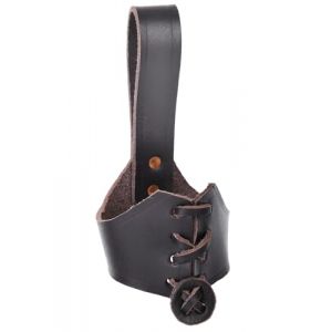 Corne &agrave; boire Support ceinture en cuir pour un Corne &agrave; boire &agrave; partir de 0,4L Marron-Moyen-&acirc;ge moyen&acirc;geuse methorn Support (Vehi-Mercatus, neuf)