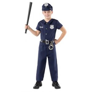 Funidelia Déguisement de policier pour garçon, comprend un t-shirt, un pantalon, une ceinture et une casquette, Costume d’agent pour enfant, Déguisements de Carnaval, Halloween – Taille 3-4 ans (Funidelia FR-BE-LU, neuf)