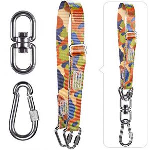 Dolibest Sangle Cintre de Sac de Frappe, Sac Lourd 55-100cm Corde de Suspension Réglable Mousqueton Pivotant à 360 ° pour la Salle de Sport à Domicile Boxe Sac de Sable Exercices, 1000lbs/Camouflage (besthouse, neuf)