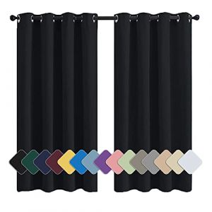 MENGH Rideaux Occultants 200x100cm Le Noir Rideau Chambre, Isolation Thermique Installation Facile Anti Moisissure Antibact&eacute;rien, pour Chambre d'enfants (LIFENGQIHANG, neuf)