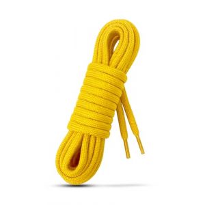 Laceter Lacets Ronds Épais 4mm pour Bottes, Dr Martens, Chaussures de Sécurité, Randonnée, Outdoor, Travail - Robustes, Durables - Fabriqués en Europe Haute Résistance - Jaune banane, 120 cm - X2 (Lace'ter, neuf)