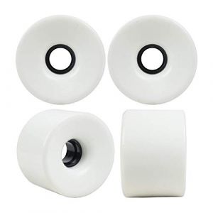 RaceBon Roues de Skate Longboard 60mm Duret&eacute; 78A Roues de Croisi&egrave;re Polyur&eacute;thane Roulements 608 et Entretoises Jeu de 4 (Blanc) (StateJoy Deals, neuf)