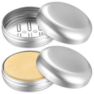 Tenbrachian 2 Pcs Boite a Savon Voyage, 100 ML Boite &agrave; Savon en Aluminium, Bo&icirc;tes &agrave; Savons, Boites Savosn Solide en M&eacute;tal Etanche avec &eacute;gouttage et Couvercle pour Voyage H&ocirc;tels Salle de Bain (Ronde) (Shenzhen Low Head Struggle Trading Co., Ltd., neuf)
