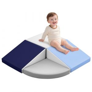 Blocs de construction en mousse pour enfants Escalade Int&eacute;rieur : 4 blocs de construction souples Blocs de construction g&eacute;ants Blocs de jeu - Blocs de construction souples B&eacute;b&eacute; Montessori Grands blocs (FUSUNOD, neuf)