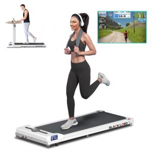 BLACK LORD Tapis de Course Sous Le Bureau 2 en 1 Portable Pliant, 2.2 HP &Eacute;lectrique Motoris&eacute;, Petite Machine de Course Miniature, Blanc (ALFORDSON Furnishings, neuf)