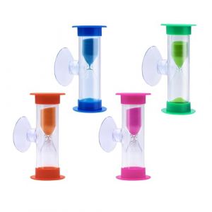 4 Pi&egrave;ces Sablier Minuterie avec Ventouse, Sablier 3 Minutes Sablier Brossage Dents Enfant, Couleur Sablier Enfants, Horloge Gestion du Temps pour Jeux, Exercice, Etude (ANETTEE GLOBALISS, neuf)