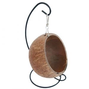 Maison pour hamsters en coquille de noix de coco - Hamac suspendu pour hamsters, refuge pour hamsters en peau de noix de coco | Décoration d'habitat de petits animaux de compagnie avec cachette en (ruixjz, neuf)