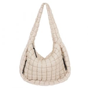 GSenhui Sac matelass&eacute;, grand, sac tampon, sac &agrave; bandouli&egrave;re, sac fourre-tout bouffant, sac matelass&eacute; &agrave; suspendre, sac matelass&eacute; en coton, sac besace uni, sac de transport en duvet, Dz2-beige, 430,00 x (GSenhui, neuf)