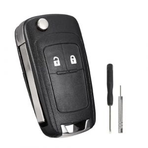 SPTwj 2 Boutons Coque de Clé Compatible avec Opel Astra Insignia Meriva Mokka Zafira Adam und Chevrolet Cruze Aveo Matiz Captiva Spark Trax Orlando Télécommande Remplacement Boîtier Clef de Voiture (YINGCHIKJ, neuf)
