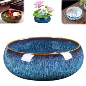 Pot Hydroponique,Pot De Fleur Ceramique,Plantes D'IntéRieur,Fleurs Vasque RéCipient Hydroponique Non Poreux De Grand Calibreavec GlaçUre Fluide, Applicable Aux Plantes Succulentes En Hydroponie (A) (Htianyi-eu, neuf)