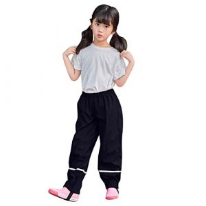Pantalon de Pluie Garcon et Fille, Pantalon Boue de Pluie Imperm&eacute;able Coupe-Vent L&eacute;ger Enfants, Surpantalon R&eacute;fl&eacute;chissant Enfant, Salopette Gar&ccedil;on sans Doublure pour Explorer Randonn&eacute;e le Plein Air (Blingko, neuf)