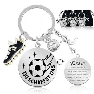 3 Porte Cl&eacute; Homme Argent&eacute; Mini, Porte Cl&eacute; Foot avec Mini Ballon de Football et Chaussure de Foot, 3 Pochettes Portables, Id&eacute;e Cadeau Fan de Foot pour Homme (ZHEMAN, neuf)