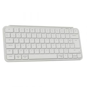 Keychron B1 Pro Clavier sans Fil Ultra-Mince avec ZMK Customization - pour Mac & Windows - Capuchons de Touches concaves - Silicone de Protection - Bluetooth 5.2 - Blanc Ivoire - 77 Touches (Keychron FR, neuf)