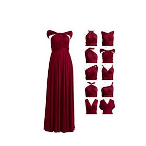 72styles Robe Infinity avec Bandeau, Robe Demoiselle d'honneur Femme Convertible, Longue, Grande Taille, Multi-Way, Soirée,Mariage Invitée, Bordeaux, Taille Unique Grande Taille (INFINITYDRESS, neuf)