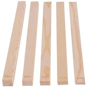 10 Pièces Outils De Poterie, Bâtons de Guidage de Roulement de Poterie, Tasseau Bois pour Poterie Épaisseur d'Argile Polymère (MaMa store, neuf)