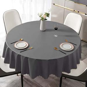 180cm Nappe Ronde Imperméable, Nappe De Table Anti Tache Toile Cirée Impermeable Nappes, PVC Nappe De Cuisine, pour Picnic, Exterieur, Jardin (hailiuhuashangmao, neuf)