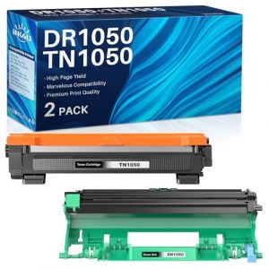 TN1050 Toner + tambour DR1050 compatible avec Brother TN-1050 Cartouche de toner DR-1050 pour Brother MFC-1910W MFC-1810 DCP-1612W DCP-1510 DCP-1610W DCP-1512 HL-1210W HL-1110 HL-1210 HL-1210 (HongYuan-EU, neuf)