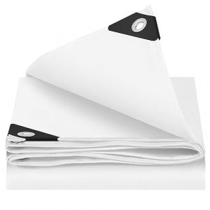 WOLTU B&acirc;che de Protection, 2x3 m, en PE 140 g/m&sup2;, B&acirc;che Imperm&eacute;able Anti-UV, avec &OElig;illets, R&eacute;sistante aux Intemp&eacute;ries et aux D&eacute;chirures, pour Meubles de Jardin Bois Piscine Trampoline, Blanc (WOLTU GmbH, neuf)