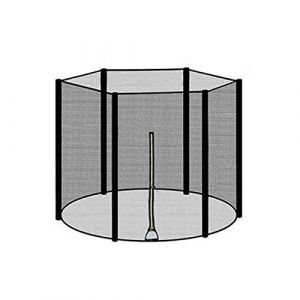 heresell Filet de sécurité pour trampoline, 183/244/306/366 cm, pour 6/8 poteaux, filet de protection, de rechange, en nylon durable, les poteaux ne sont pas inclus 244 cm 6 pôles (heresell, neuf)