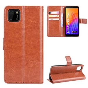 QiongniAN Coque Cuir pour Huawei Y5p,Coque pour Huawei Y5p 2020 DRA-LX9 DRA-L29 DUA-L29A / Honor 9S DUA-LX9 DUA-L29 Coque Housse Etui Cover Brown (QiongniAn, neuf)