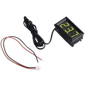 Vasiumic Thermom&egrave;tre num&eacute;rique LED de -50 &agrave; 110 &deg;C avec sonde m&eacute;tallique de 1 m, alimentation DC 5-12 V, pr&eacute;cision 0,1, compteur de panneau pour voiture, aquarium, piscine, terrarium, vivarium (Qingziqin, neuf)