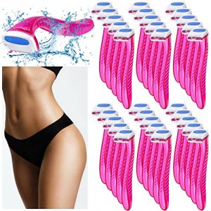 30 Pi&egrave;ces Rasoirs de Bikini Rasoir de Beaut&eacute; en T Tondeuse Bikini Rasoir de Bikini Personnel Femmes Petite Tondeuse d&rsquo;Aisselles (Rose Rouge) (Yayakneen, neuf)