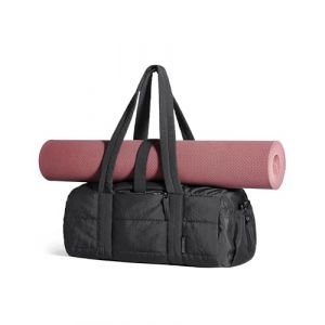 bagsmart Reiki Sac de sport pour femme, sac de voyage pour tapis de yoga avec compartiment humide et sec, sac de sport matelass&eacute; 18 l pour le week-end/la natation, Noir , Mittel-18L (HZJZ FR, neuf)
