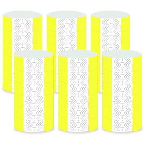 SGERUFZ Bracelets 100 pièces, bracelets d'entrée pour événements,Bracelet de poignet étanche pour festival,Jaune fluorescent Bracelet de poignet événement Fête Bracelet de poignet léger pour concert (BeanyBeng, neuf)