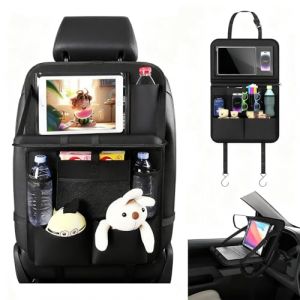 TechVizrs Organisateur de Si&egrave;ge Auto, Organiseur de Si&egrave;ge Arri&egrave;re de Voiture, Protection de Dossier de Si&egrave;ge Auto pour Enfants avec Table Pliante et Pochette pour Tablette/t&eacute;l&eacute;phone Portable (CHANGTAIXIN, neuf)