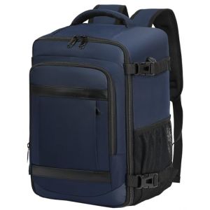 KLOSTAIN Sac &agrave; Dos Voyage Cabine Avion 45x36x20 pour Easyjet 30L Baggage Cabine Grande Bagage &agrave; Main sous Le Si&egrave;ge Sac &agrave; Dos Homme pour Ordinateur Portable 14 Pouces Bleu Profond (Bloomy Dream, neuf)