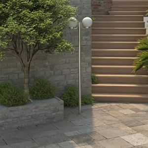 Générique Lampadaire de jardin 2 lampes 220 cm,Maison & jardin,Luminaires,Éclairage extérieur,5.4 kg,Blanc,40390 (JOINMEE, neuf)