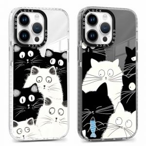 Xylota 2 Pi&egrave;ces Coque pour iPhone 13 Pro Max 6,7", Transparente Mignon &Eacute;tui avec Anim&eacute; Motif Chat, Ultra Mince TPU Souple Silicone Housse Antichoc Protection Case Cover pour iPhone 13 Pro Max (AMCREST HOLDINGS, neuf)